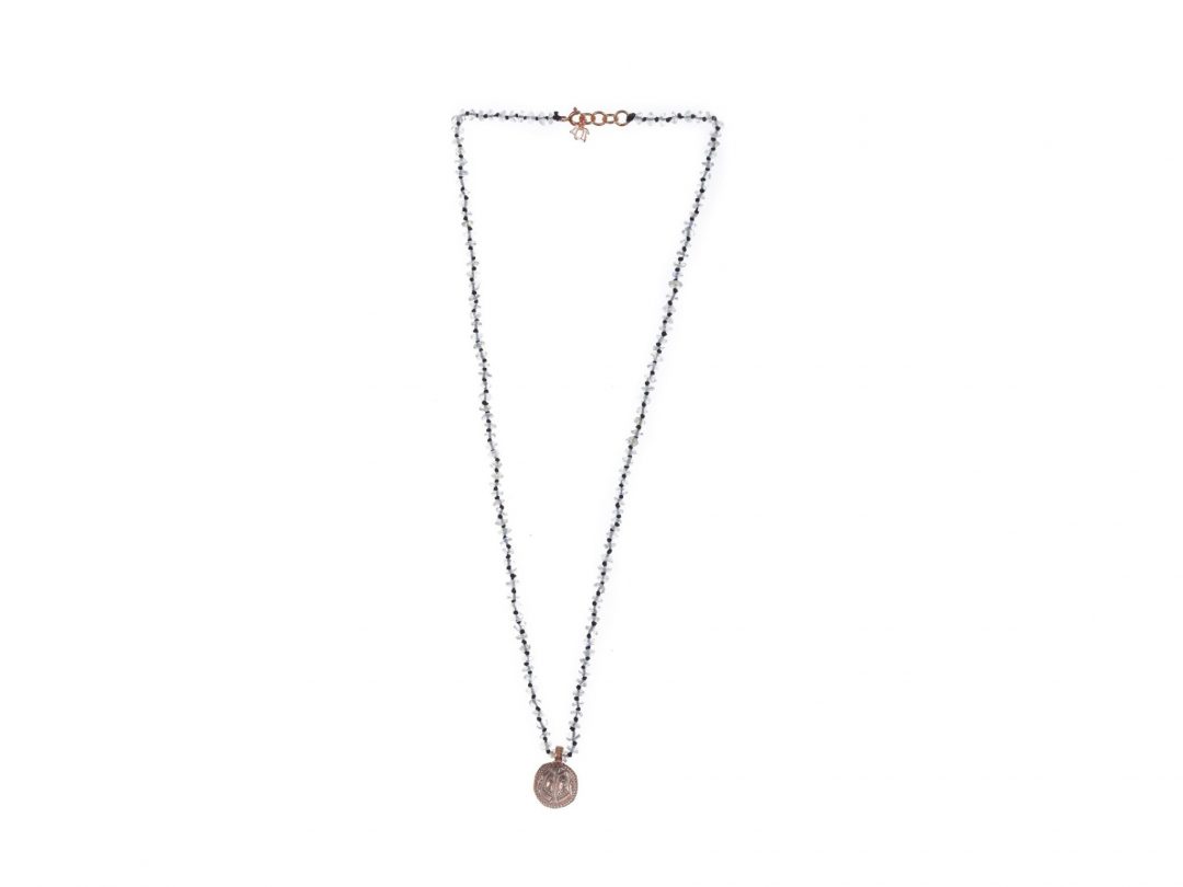 Rainbow Moonstone Küçük Ayaklar Kolye - Görsel 2