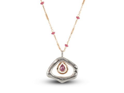 Essence Long Gemstone Chain Necklace