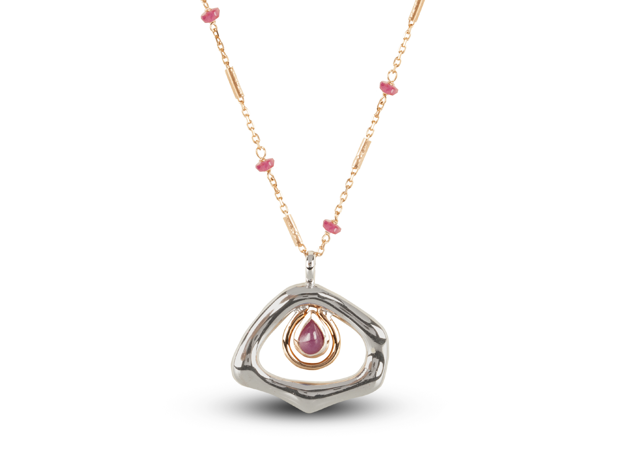 Essence Long Gemstone Chain Necklace