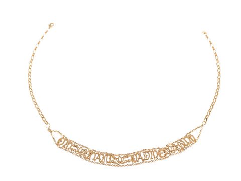 Om Mani Padme Hum Mantra Choker Kolye