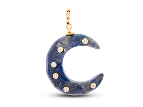 Lapis Lazuli Milestone Ay Kolye Ucu