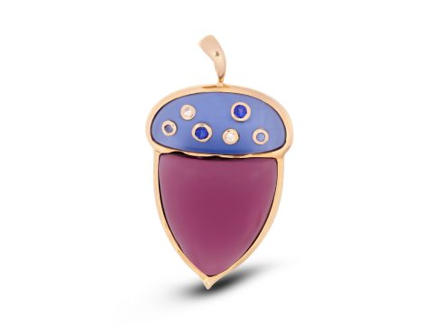 Chalcedony ve Amethyst Büyük Palamut