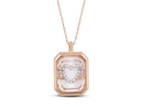 Quartz Small Size Heart Necklace