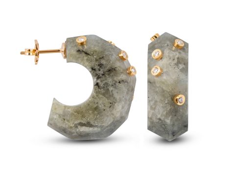 Labradorite Milestone Halka Küpe