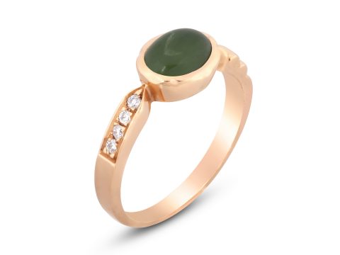 Jade İnce Merdiven Pırlanta Yüzük