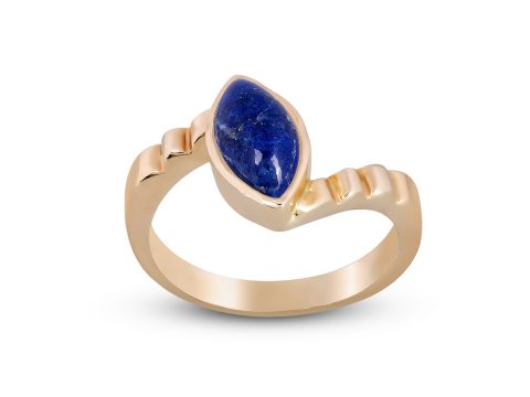 Lapis Lazuli İnce Merdiven Mekik Yüzük