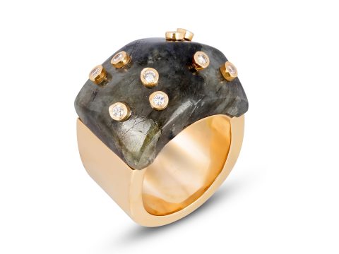 Labradorite Milestone Bombe Yüzük