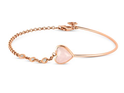 Rose Quartz Kalp Bilezik