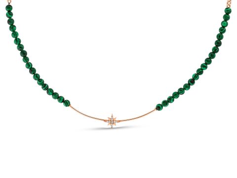 Malachite North Star Kolye
