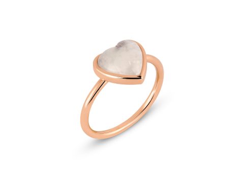 Rainbow Moonstone Kalp Yüzük